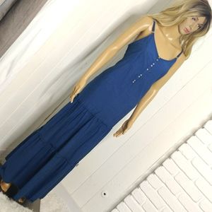 Blue jean dress, floor length